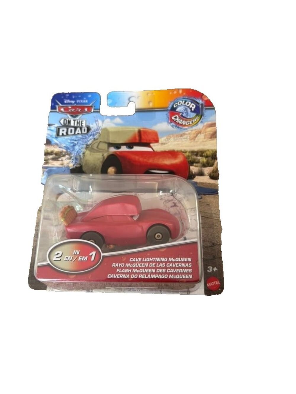 Disney Pixar Lightning Mcqueen Cars On The Road Cave Color Changers Toy New